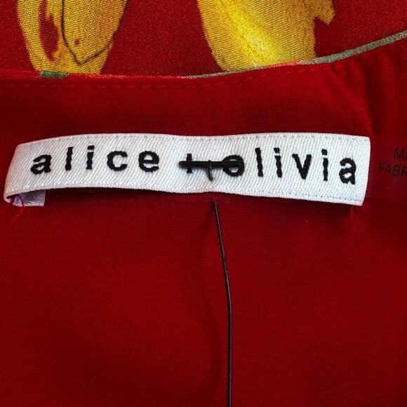 Alice + Olivia Tasia Silk Wrap Dress Midi Length Real Real Authentication Size 0 - Picture 10 of 14